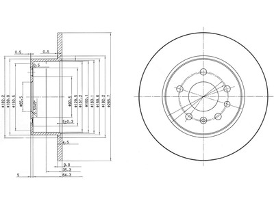 JARRULEVY DELPHI, 2 KPL / PKT, TAKA, OPEL CALIBRA - Jarrulevyt - BG3274 - 1