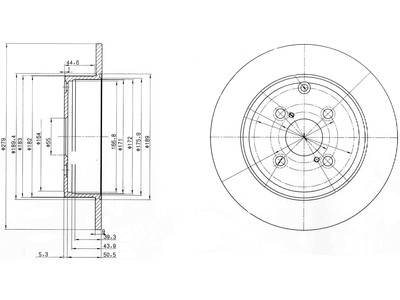 JARRULEVY DELPHI, 2 KPL / PKT, TAKA, TOYOTA COROLLA - Jarrulevyt - BG3974 - 1