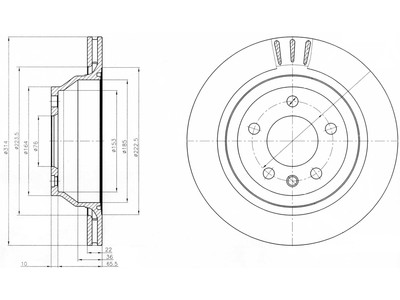 JARRULEVY DELPHI, 2 KPL / PKT, TAKA, VW CARAVELLE, MULTIVAN, TOU - Jarrulevyt - BG3894 - 1