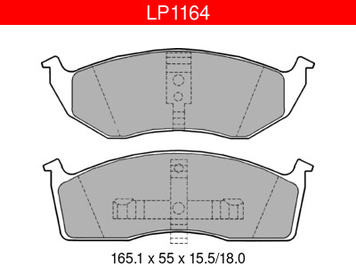 JARRUPALASARJA # DELPHI ETU, CHRYSLER - Jarrupalasarjat - LP1164 - 1