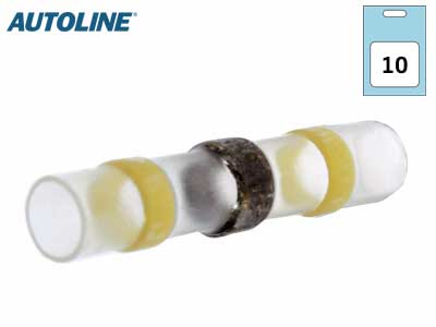 Autoline kutistejatkoliitin tinalla keltainen 10kpl - Kutisteliittimet - 1569-20024 - 1