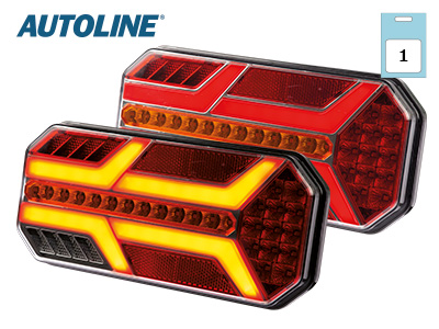 LED-TAKAVALO OIKEA 12-24V 235X110X33 - LED-Perävaunuvalaisimet - 1606-40004 - 1
