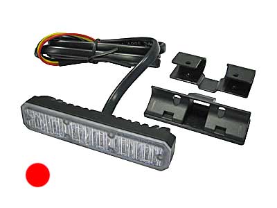 LED-VAROITUSVILKKU R65 12-24V PUN. 107X24X42MM - LED-tasovilkku - 1603-300504 - 1