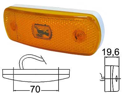 LED-ÄÄRIVALO KELTAINEN 12-24V 104X36MM - Keltaiset äärivalot - 1606-27314 - 1