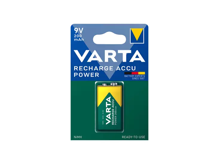 VARTA RECHARGE ACCU 9V 200MAH PARISTO 1KPL - 9V paristot - 1811-8740294 - 2