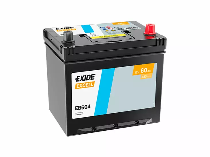 Exide EB604 Excell käynnistysakku 12V 60Ah 480A -/+ - EXIDE käynnistysakut - 1815-EB604 - 1