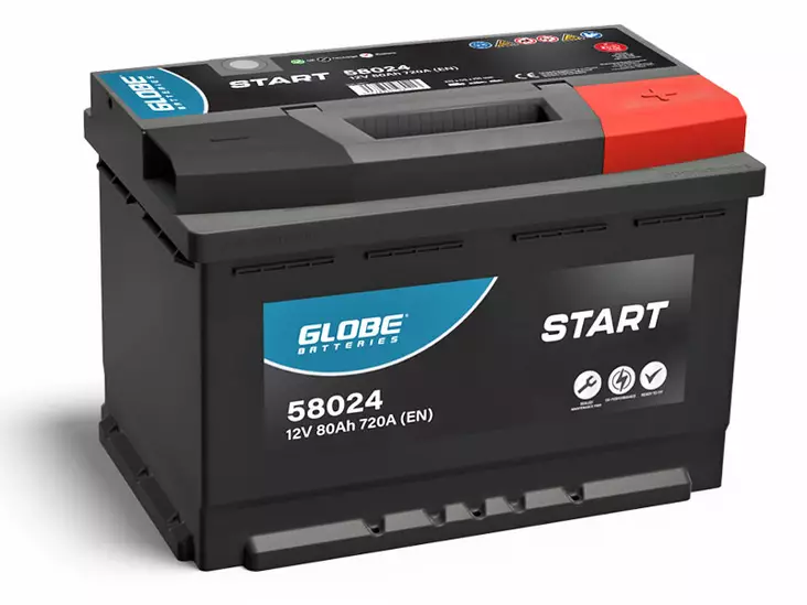 GLOBE SMF 80AH 278X175X190 -/+ 720A EN - GLOBE käynnistysakut - 1806-58024 - 2