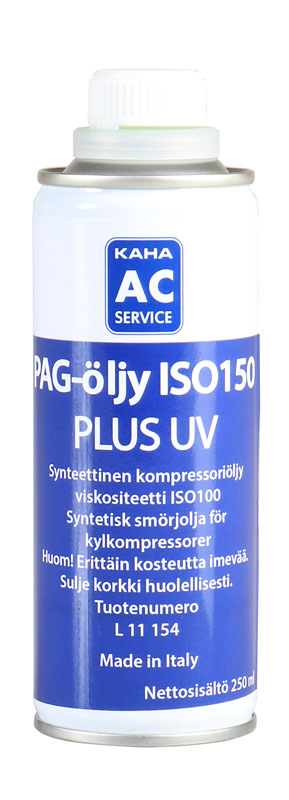 Kompressoriöljy PAG ISO150 PLUS UV 250ml - Ilmastoinnin kompressoriöljyt - L11154 - 1