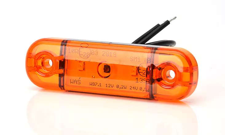 Was led-äärivalo 8,4cm keltainen - 12-24V / IP68 / Ohut - Keltaiset äärivalot - 1606-27754 - 1