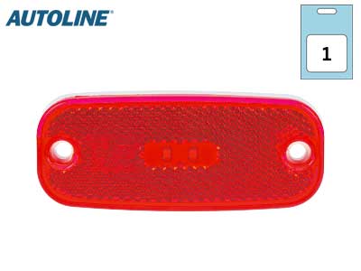 Autoline led-äärivalo punainen 111x45mm - 12-24V / 15cm - Punaiset äärivalot - 1606-40105 - 1