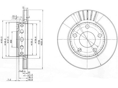 JARRULEVY DELPHI, 2 KPL / PKT, TAKA, AUDI S4 / VW PASSAT - Jarrulevyt - BG3785 - 1
