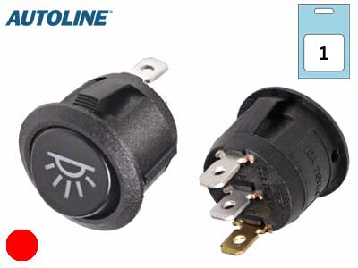 KEINUKATK.PYÖR. 0-1 12/24V SISÄVALO # - Keinukytkimet Blister - 1569-30235 - 1