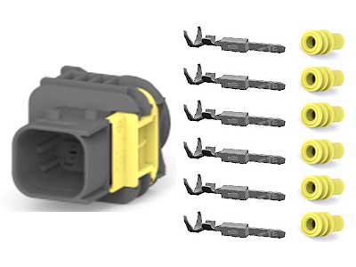 LIITINRASIASRJ. 6-NAP. AMP HDSCS 0,5-1MM2 - 6-osaiset liitinrasiat - 1090-01255 - 1