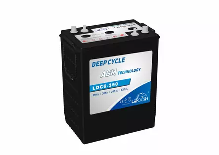 Leoch LDC6-350 AGM lyijyakku 6V 305Ah - Suljetut ajovoima- ja teollisuusakut - 460-6425 - 1