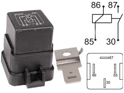 RELE 24V 20A HAMEELLA - Kytkentärele 24V 4-nap - 1100-03155 - 1