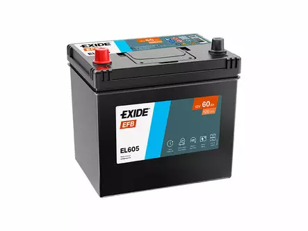 Exide EL605 EFB käynnistysakku 12V 60Ah 520A +/- - EXIDE käynnistysakut - 1815-EL605 - 2