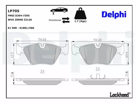 JARRUPALASARJA DELPHI ETU, AUDI, DAIMLER, JAGUAR - Jarrupalasarjat - LP705 - 2