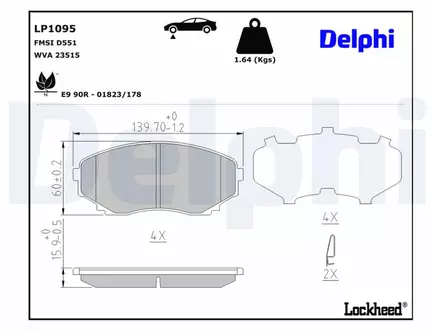 JARRUPALASARJA DELPHI ETU, MAZDA - Jarrupalasarjat - LP1095 - 2