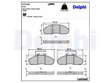 JARRUPALASARJA DELPHI ETU, NISSAN - Jarrupalasarjat - LP1105 - 2