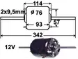 LÄM.MOOT. 12V 2X9,6MM/75 - Puhallinmoottorit & vastukset merkkihaku - 9000-1425 - 1