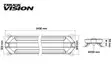 Truckvision Slim Line Led-majakkapaneeli - 1432mm / Keltainen / 12-24V - LED-majakkapaneelit 1300-1450mm - 1603-140925 - 3