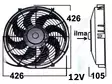 Yleismallin vapaatuuletin 12V puhaltava Ø426mm - Vapaatuulettimet, yleismallit - 9000-1445 - 1