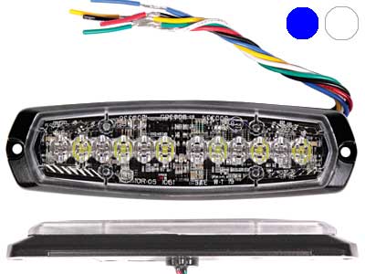 AXIXTECH SM6-D 6+6LED DUAL BLUE/WHITE R65 (XB2) # - LED-tasovilkku - 1603-300665 - 1
