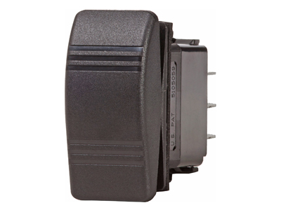 Blue Sea keinukytkin 8285 - (ON)-OFF-(ON) palautuva 12-24V musta - Blue Sea Katkaisijat - 1790-8285 - 1