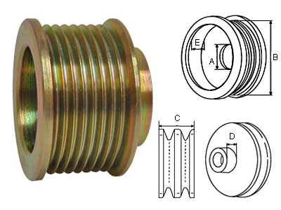HIHNAPYÖRÄ 17/58MM 8-URA - Hihnapyörät - 2906-232095 - 1