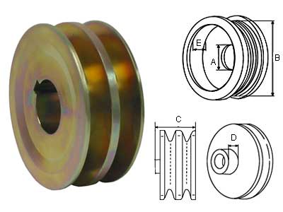 HIHNAPYÖRÄ 30/92MM 2X13 - Hihnapyörät 13mm - 2901-3665 - 1