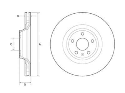 JARRULEVY DELPHI, 1 KPL / PKT, ETU, AUDI A6, ALLROAD - Jarrulevyt - BG9955 - 1