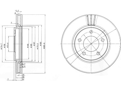 JARRULEVY DELPHI, 2 KPL / PKT, ETU, CHRYSLER GRAND VOYAGER - Jarrulevyt - BG3715 - 1