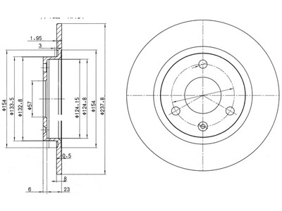 JARRULEVY DELPHI, 2 KPL / PKT, ETU, CITROËN AX, SAXO - Jarrulevyt - BG2355 - 1