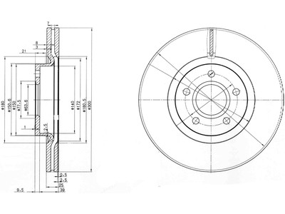 JARRULEVY DELPHI, 2 KPL / PKT, ETU, FORD - Jarrulevyt - BG3895 - 1