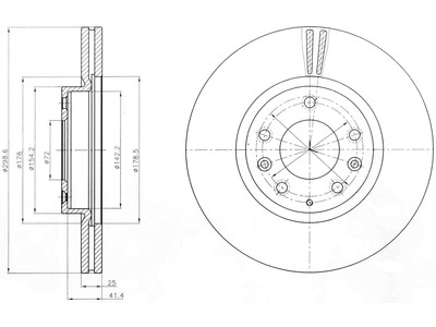 JARRULEVY DELPHI, 2 KPL / PKT, ETU, MAZDA 6 - Jarrulevyt - BG4255 - 1