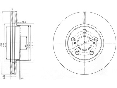 JARRULEVY DELPHI, 2 KPL / PKT, ETU, TOYOTA CAMRY, PREVIA - Jarrulevyt - BG3735 - 1
