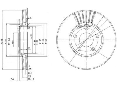 JARRULEVY DELPHI, 2 KPL / PKT, ETU - Jarrulevyt - BG2745 - 1