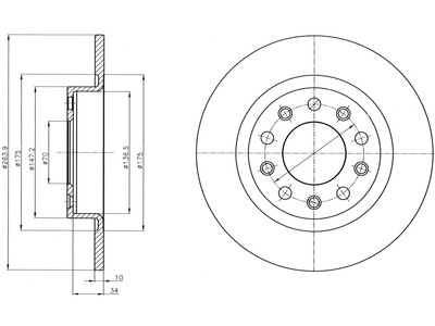 JARRULEVY DELPHI, 2 KPL / PKT, TAKA, ALFA ROMEO GIULIETTA - Jarrulevyt - BG4315 - 1