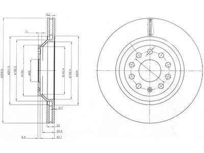 JARRULEVY DELPHI, 2 KPL / PKT, TAKA, AUDI A3 / SKODA SUPERB - Jarrulevyt - BG3975 - 1