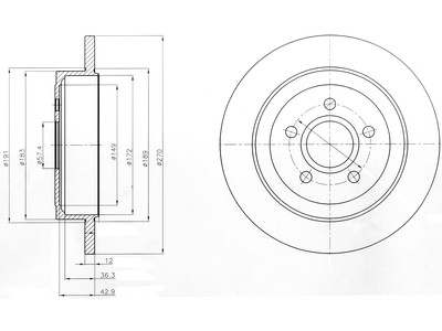 JARRULEVY DELPHI, 2 KPL / PKT, TAKA, CHRYSLER PT CRUISER - Jarrulevyt - BG4245 - 1