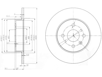 JARRULEVY DELPHI, 2 KPL / PKT, TAKA, OPEL ASTRA, COMBO, MERIVA - Jarrulevyt - BG3885 - 1