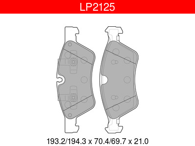JARRUPALASARJA DELPHI ETU, MERCEDES - Jarrupalasarjat - LP2125 - 1