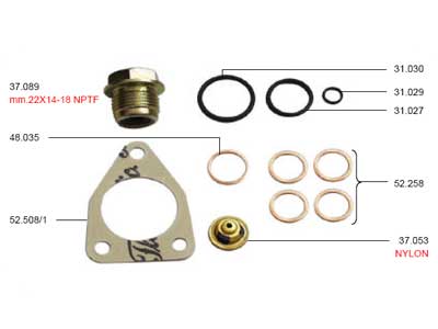 KORJAUSSARJA 22X1/4-18 - Polttoaineen ylivuotoletkusarja - 37083-05 - 1