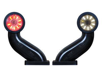 LED-ÄÄRIVALO # KUMIVARSI O 45AST 150MM 10-36V KIRK/PUN - Kumivarsi äärivalot - 1606-27705 - 1