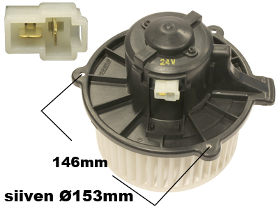 LÄM.MOOT 24V DAEWOO/DOOSAN SOLAR - Puhallinmoottorit & vastukset merkkihaku - 9056-19065 - 1