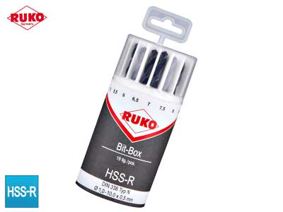 PORANTERÄSRJ. 1-10MM 19-OS MUOVIKOTELOSSA - Kierukkaporasarjat - RU-205225 - 1