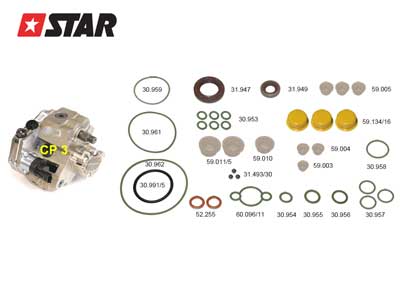 TIIVISTESARJA CP3 RENAULT/AUDI/BMW - Common Rail muut varaosat - 60139-05 - 1