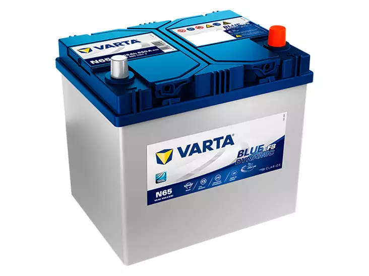 Varta N65 Blue Dynamic EFB käynnistysakku 12V 65Ah 650A -/+ - VARTA käynnistysakut - 1810-N65 - 2
