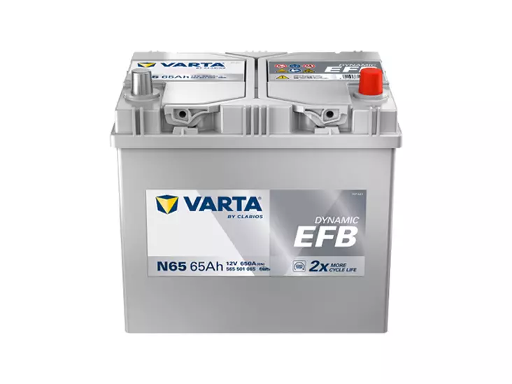 VARTA DYNAMIC EFB 65AH 650A 232X173X225MM -/+ - VARTA vene- ja vapaa-ajan akut - 1820-N65 - 1