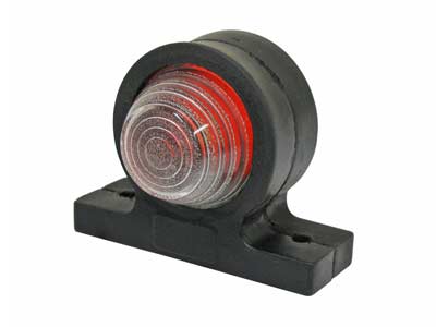 ÄÄRIVALO KUMIVARSI KIRKAS/PUNAINEN HALOGEN BAS15S - Kumivarsi äärivalot - 1606-27605 - 1